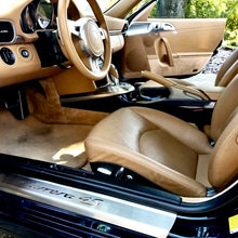 Load image into Gallery viewer, 997 987 996 986 Door Sills in Metal Finishes (Custom Insignia Optional)