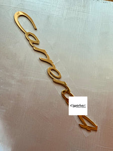 Porsche Emblems - 24K Gold or Brushed Nickel or Gloss Nickel or Plastic