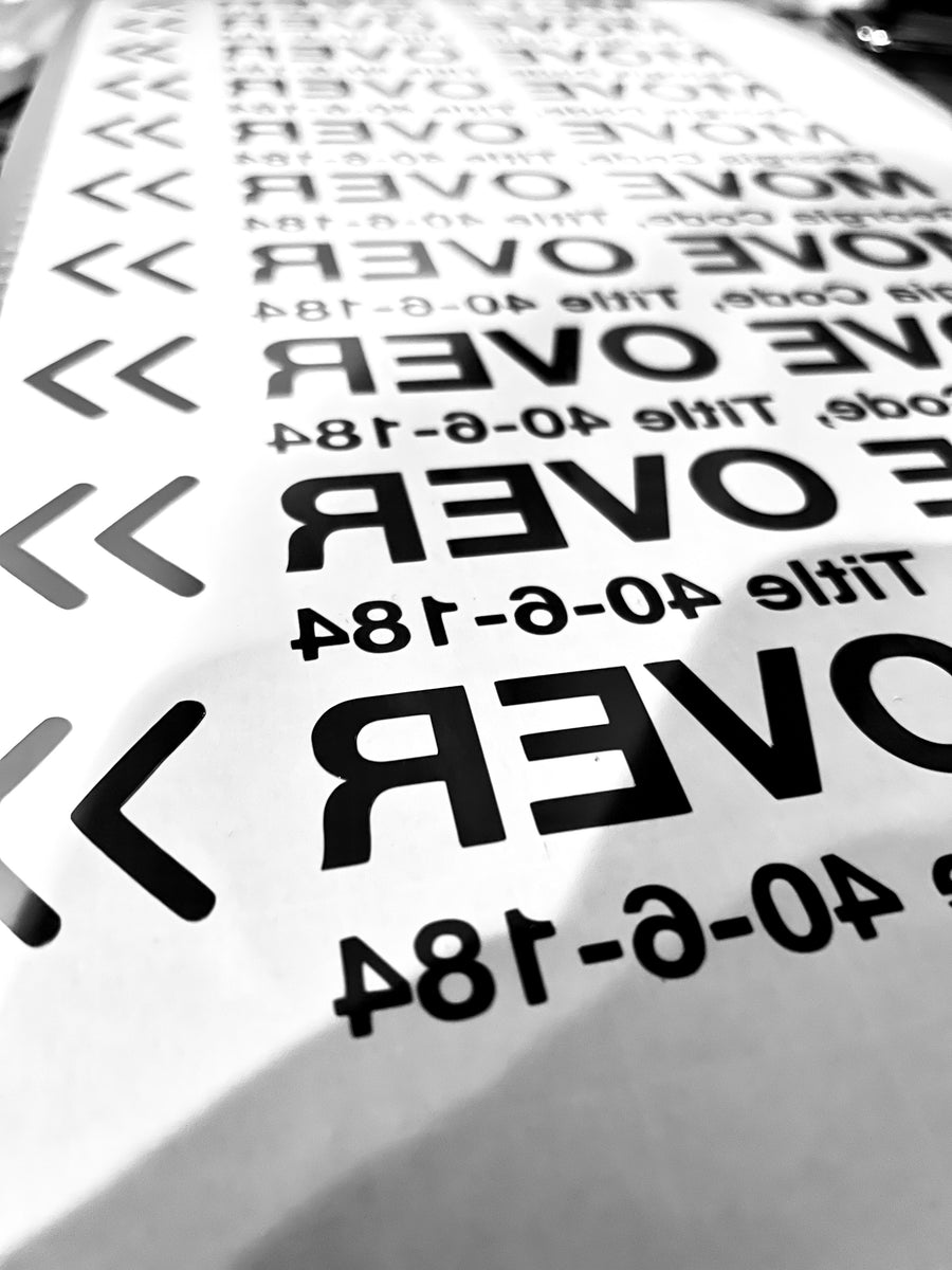 MOVE OVER Decal – Cypher Vehicle Design