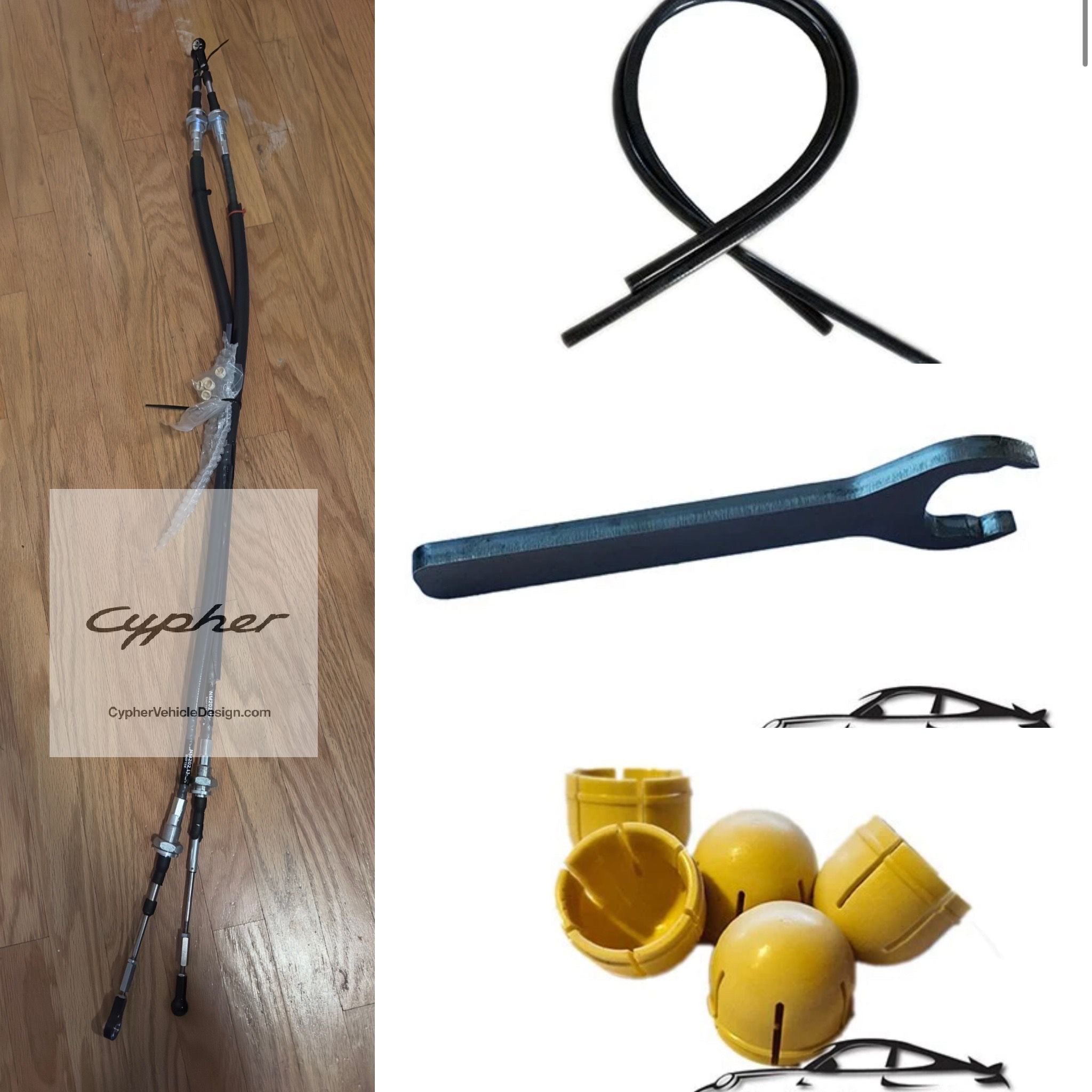 Numeric Racing - 996/997 - Performance Shifter Cables Kit - Cables + Caps + Insulation Tubing + Wrench
